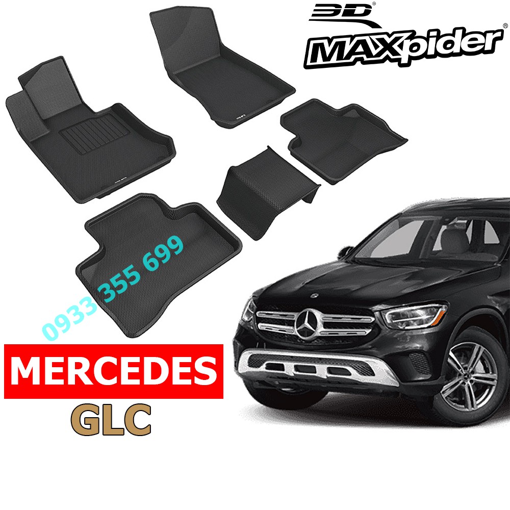 Thảm Lót Sàn MERCEDES GLC CLASS 200/250/300/X253/AMG/4Matic chính hãng 3D MAXpider KAGU