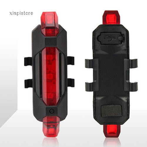 Đèn Báo Hiệu Gắn Đuôi Xe Đạp 5 Bóng Led Có Cổng Sạc Usb