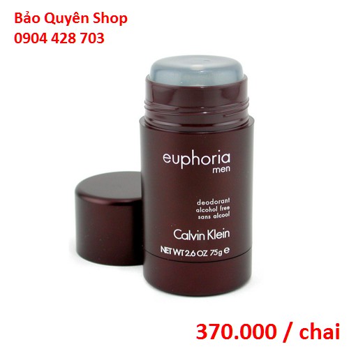 LĂN KHỬ MÙI NƯỚC HOA CK EUPHORIA MEN 75ML CHÍNH HÃNG - 6664