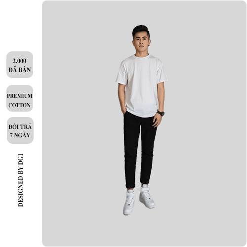 Áo Thun Unisex Nam Nữ Cổ Tròn Chất Cotton Co Giãn Thoáng Mát, Áo Phông Trơn Nam Nữ Basic Không Cổ Vải Mềm Mịn