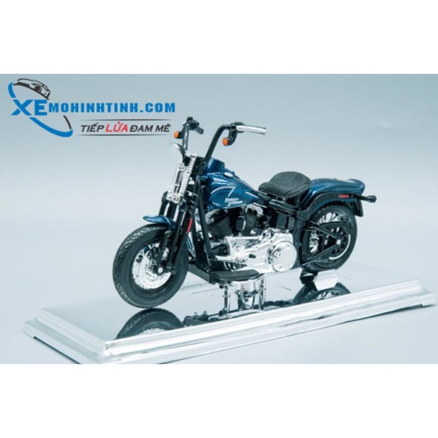 Xe Mô Hình Harley Davidson Flstsb Cross Bones 1:18 Maisto (Xanh Đen)