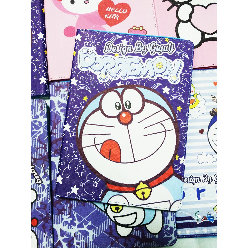 Bao da iPad Air, Air2, Pro9.7, iPad2017, iPad2018 Doraemon, Kitty khay dẻo