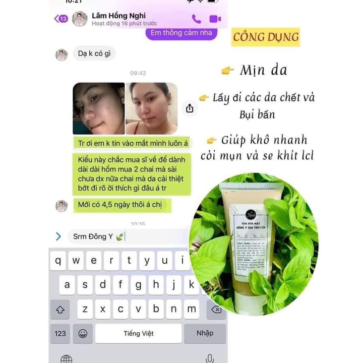 SỮA RỬA MẶT ĐÔNG Y GIA TRUYỀN TUÝP 50 GRAM - 100 GRAM
