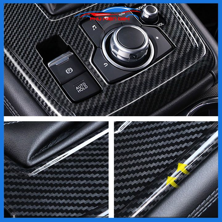Ốp nội thất xe ô tô CX8, CX-8 2019-2020-2021-2022-2023-2024 nhựa ABS vân cacbon