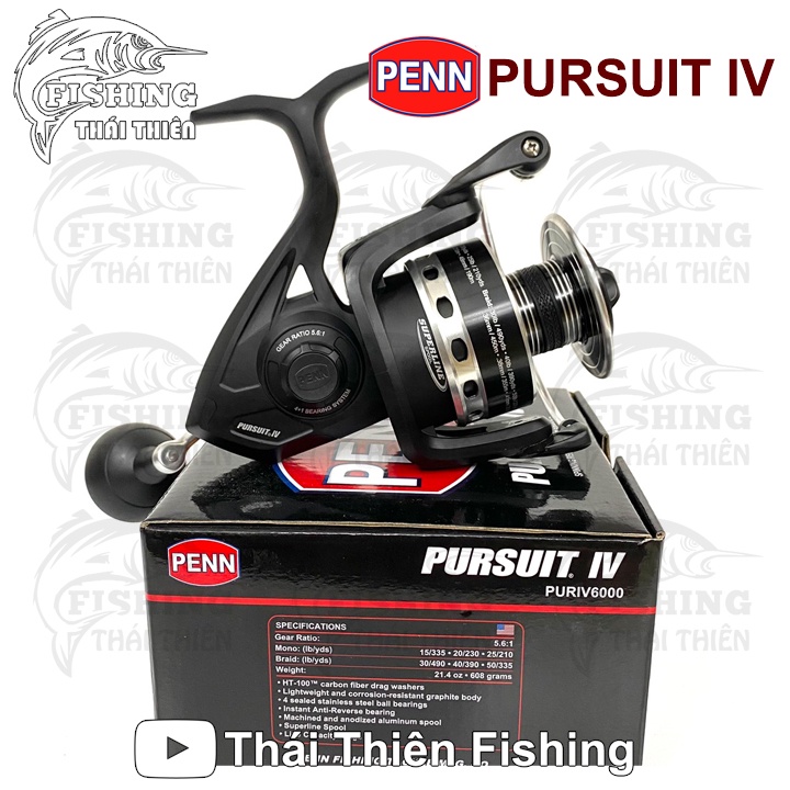 Máy Câu Cá Penn Pursuit IV 5000, 6000 Dòng Sản Phẩm Mới 2022