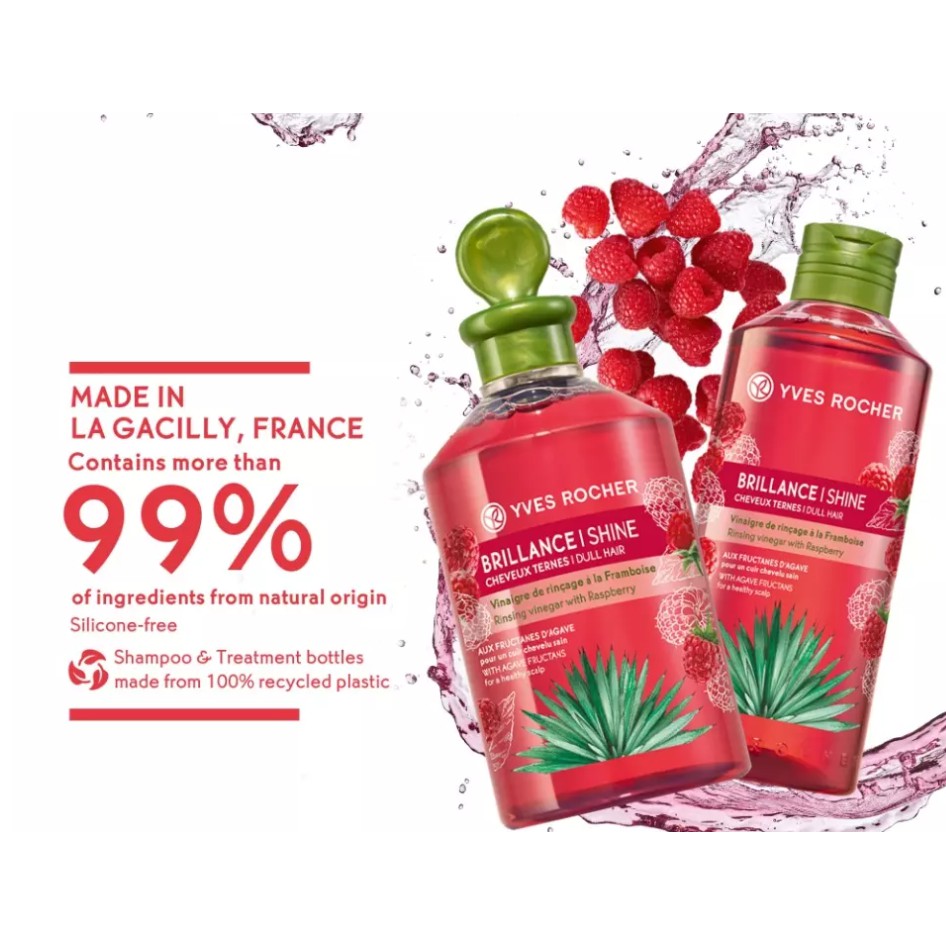 Giấm xả tóc Yves Rocher chiết xuất quả mâm xôi 150ml/400ml
