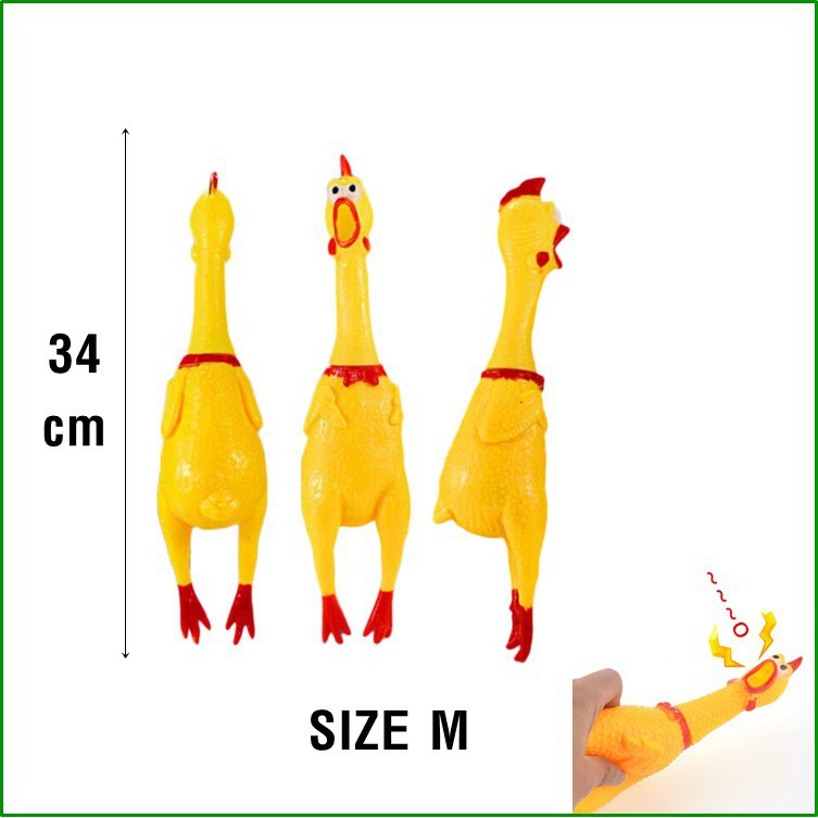 Gà La Hét - Gà Cao Su Huấn Luyện Chó - Gà Bóp SIZE M 34 Cm bán nốt nghỉ