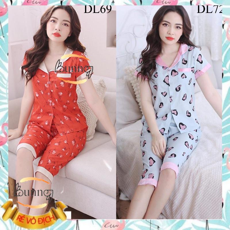 [Bunny]ĐỒ BỘ MẶC NHÀ LỬNG PIZAMA CHẤT LIỆU ĐŨI LẠNH, MẶC NHÀ SAU SINH FOM DÁNG ĐẸP