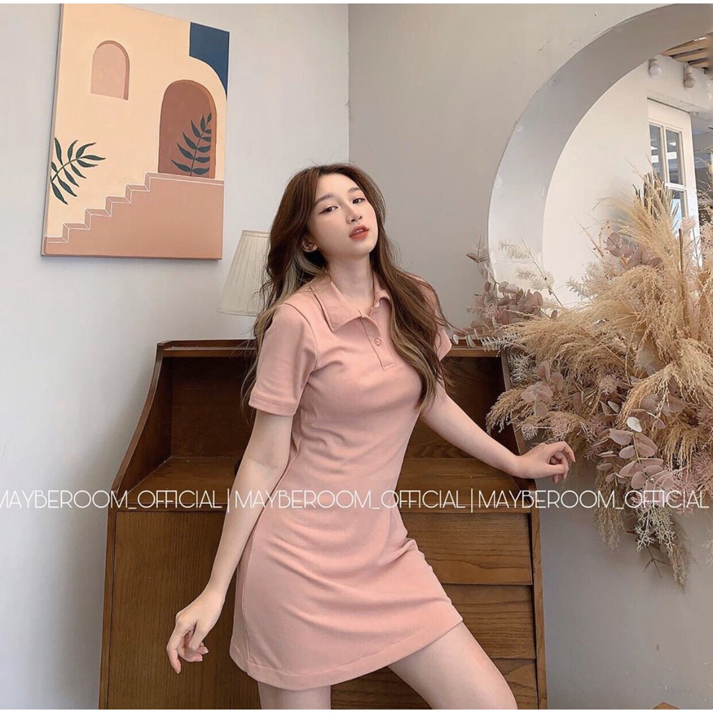 Đầm Thun Polo Ngắn Tay Có Cổ Phong Cách Hàn Quốc Thời Trang Cho Nữ ANN309 | BigBuy360 - bigbuy360.vn