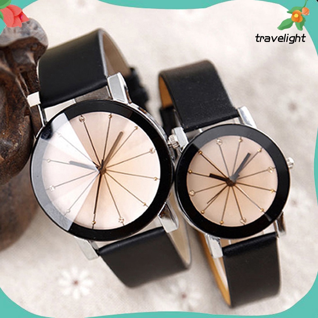 Đồng hồ đeo tay mặt tròn dây hợp kim dành cho các cặp đôi
