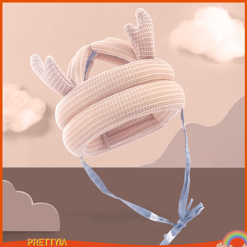 Mũ Trùm Đầu Bằng Cotton Mềm Mại Thoáng Khí Chống Va Chạm Bảo Vệ An Toàn Cho Bé Tập Bò / Đi Bộ Từ 8 Tháng Đến 5 Tuổi