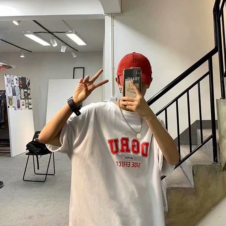 Áo Thun Nam Tay Ngắn In Chữ Phong Cách Hip Hop Size S-5Xl