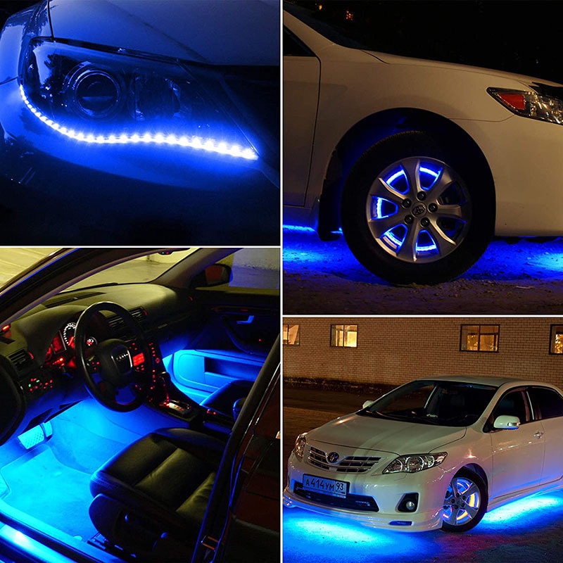 Dải Đèn Led Nhiều Màu Mềm Mại Linh Hoạt Trang Trí Xe Hơi / Xe Máy