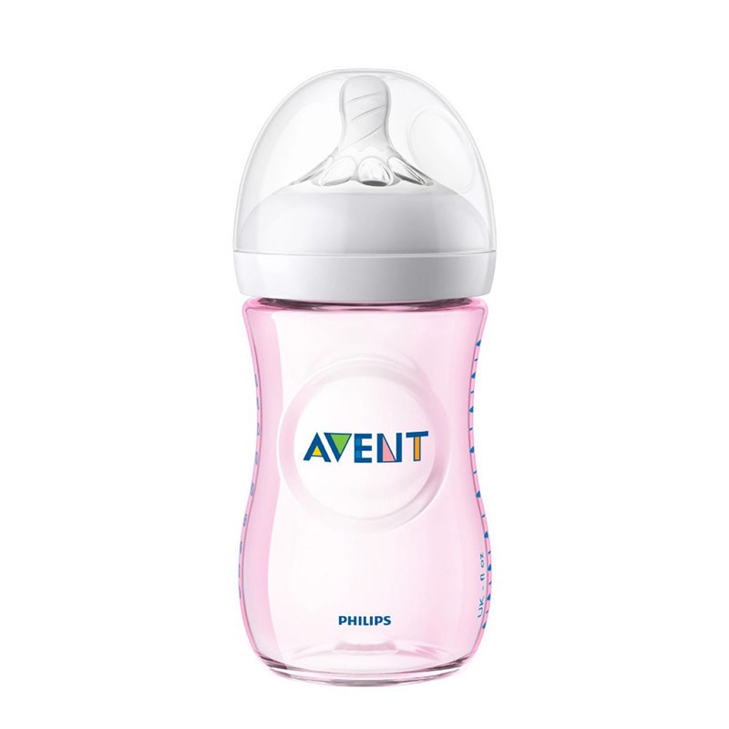 Bình sữa cho bé Philips Avent Natural chính hãng 125ml / 260ml - nhựa PP cổ rộng mô phỏng tự nhiên. (Bình Tách Set)