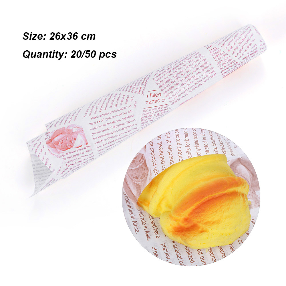 Túi Giấy Sáp Gói Bánh Mì Hamburger Chống Dầu Chống Dầu Trang Trí Thủ Công Cho Nhà Bếp