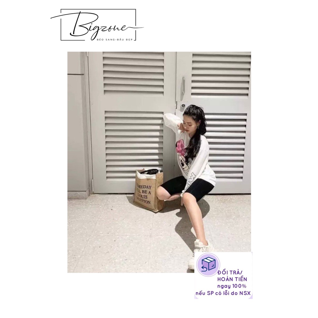 Quần Legging Nữ Đùi Ngắn Cạp Cao Nâng Mông Bigsize Chất Cotton Mềm Mại Đàn Hồi Siêu Co Giãn QL203
