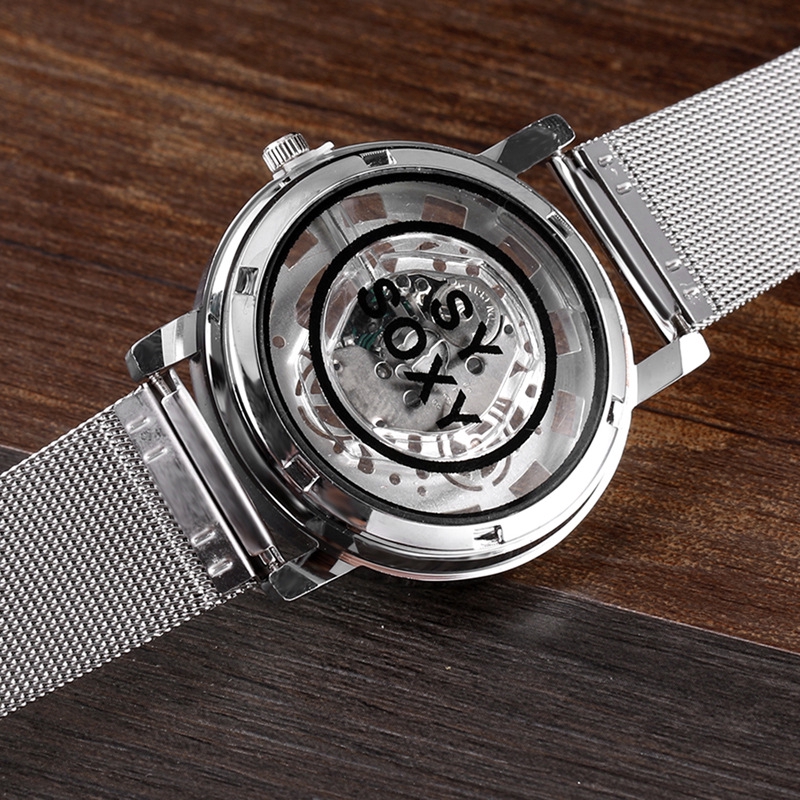 Đồng hồ đeo tay nam kinh doanh thiết kế rỗng