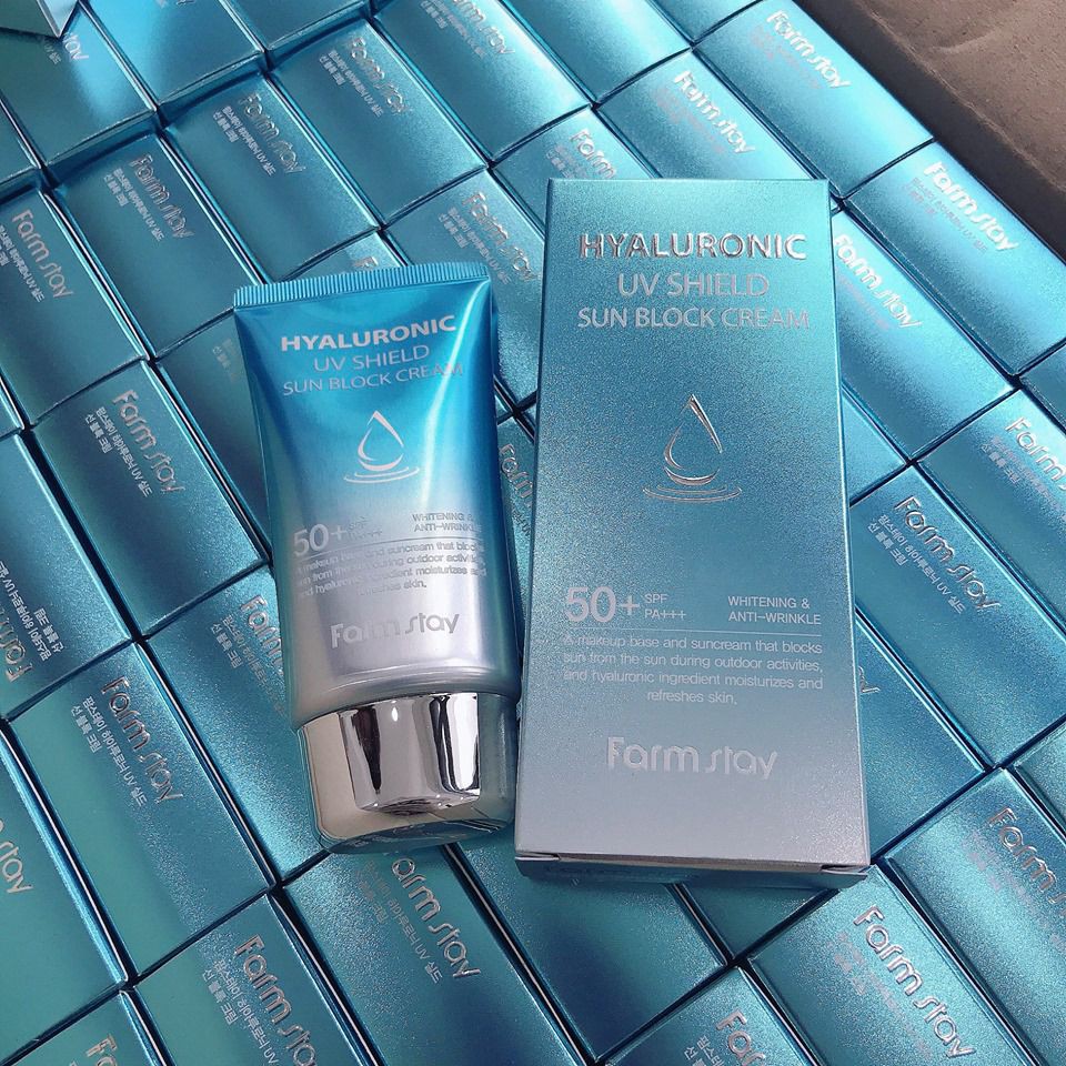 Kem Chống Nắng Dưỡng Ẩm Da Farm Stay Hyaluronic UV Shield Sun Block Cream