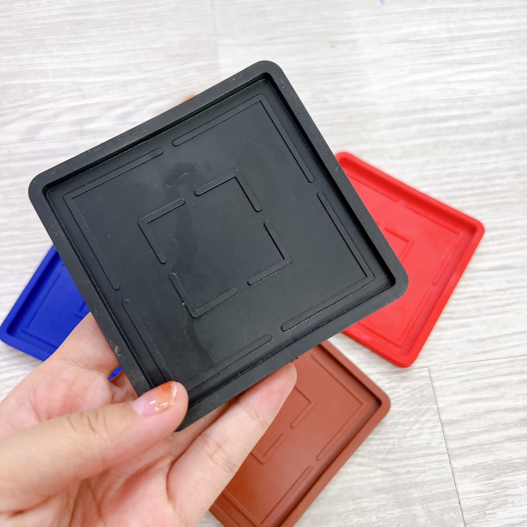 Đế Lót Ly Vuông Nhựa Dẻo RICO Cao Cấp 9cm tiện lợi