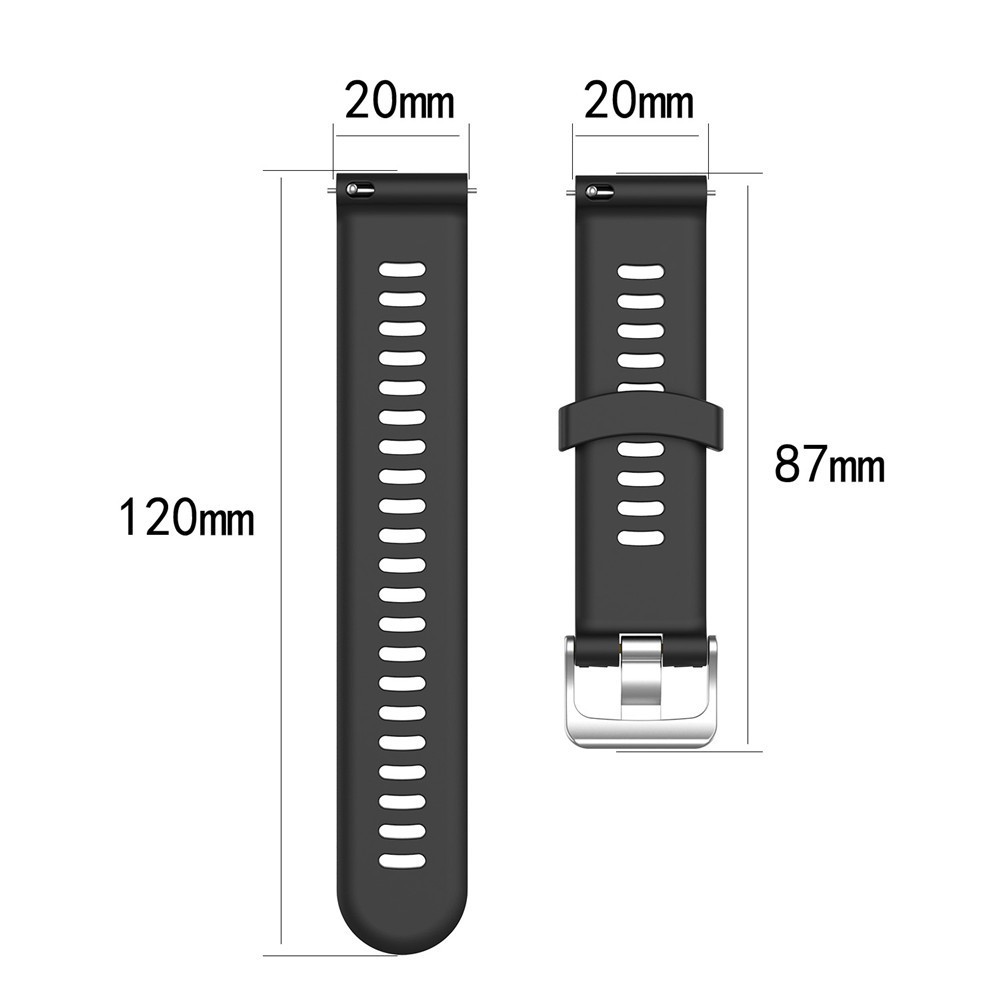 Dây silicone kiểu dáng gồ ghề thay thế cho đồng hồ Garmin Forerunner 245 / 245m / 645 / 645music / Huami Amazfit Bip / gts