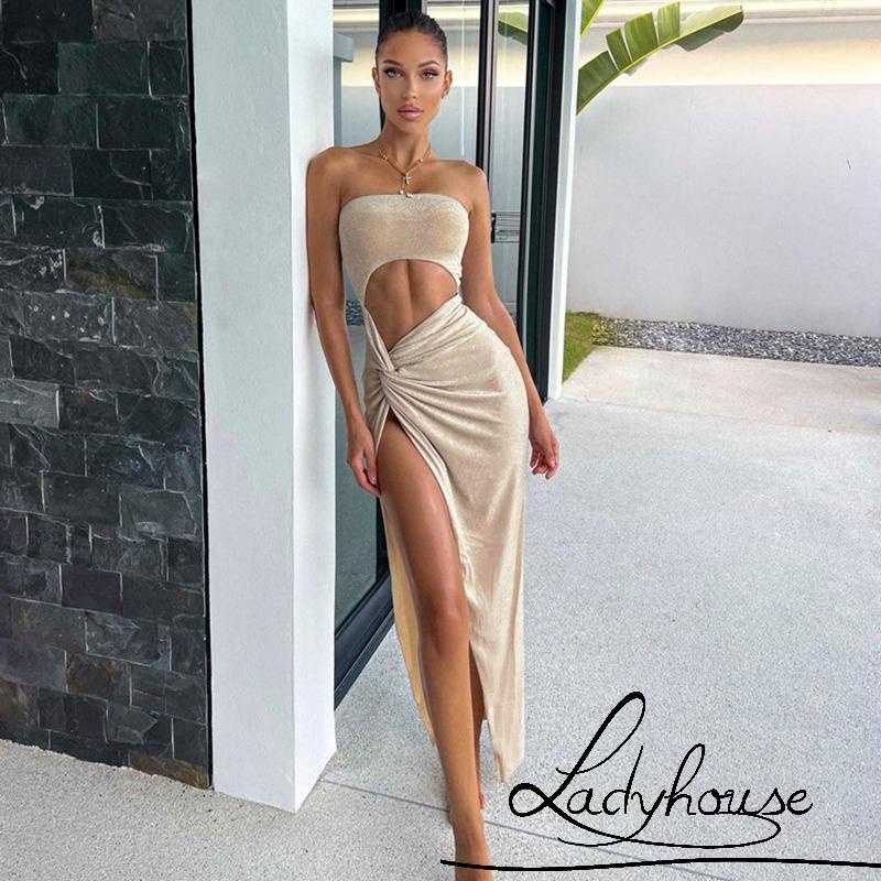 Đầm Ôm Dáng Không Tay Phối Sequin Lấp Lánh Thời Trang Cho Nữ