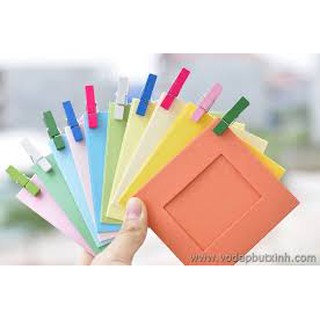 Vở đẹp bút xinh BÁN SỈ Bộ kẹp giấy khung ảnh màu sắc 10 chiếc K0622 | Vở Đẹp Bút Xinh