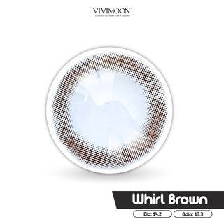 Lens Cận Nâu Tự Nhiên VIVIMOON Whirl Brown 13.3mm - Kính Áp Tròng Chính Hãng Hàn Quốc