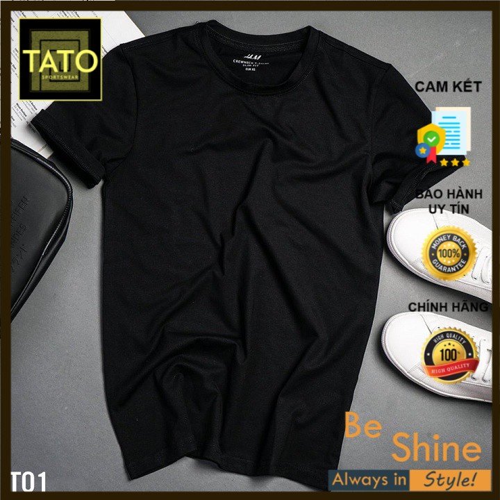 Áo thun unisex form rộng in ngôi sao cá tính vải cotton dày mịn màu đen - TATO Unisex Clothing