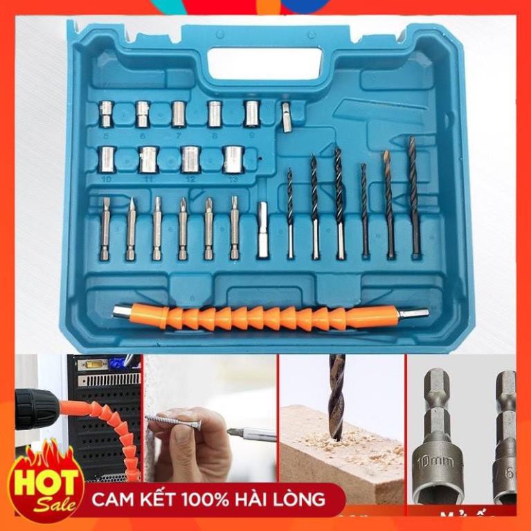 [Hàng Tốt] Máy khoan pin makita 12v tặng bộ phụ kiện 24 chi tiết