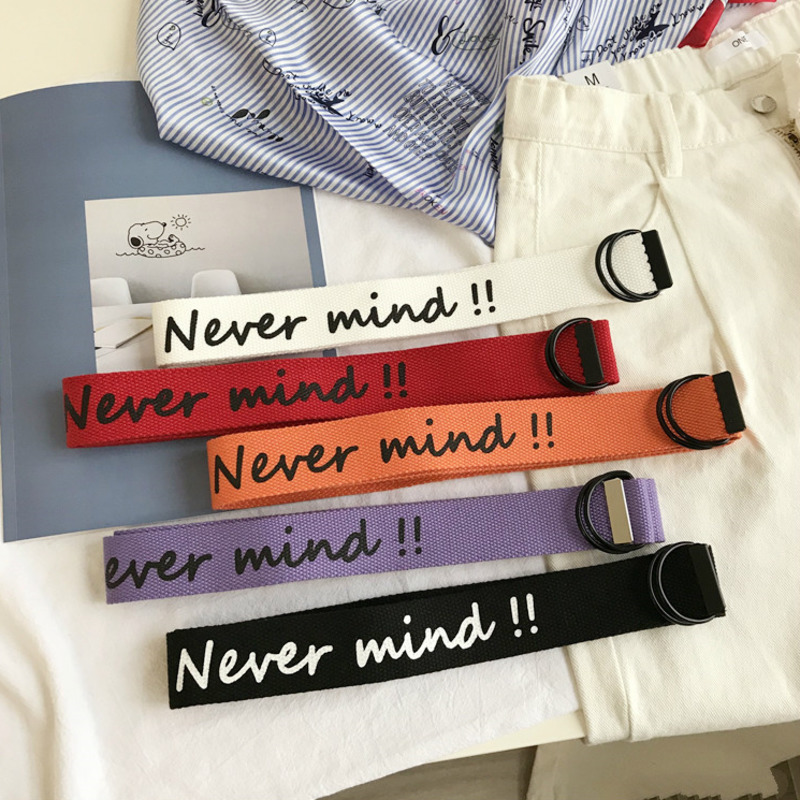 Thắt Lưng Vải Canvas Thiết Kế Đơn Giản Phong Cách Hàn Quốc