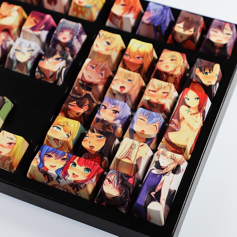 Set 108 nút bàn phím PBT họa tiết Doujin Gentleman màu nhuộm thăng hoa truyền sáng dành cho bàn phím cơ