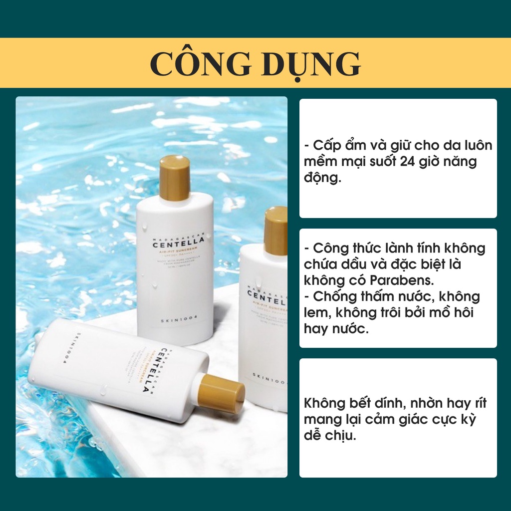 Kem chống nắng Skin1004 Madagascar Centella Air-Fit Suncream spf50+ PA++++ 50ml
