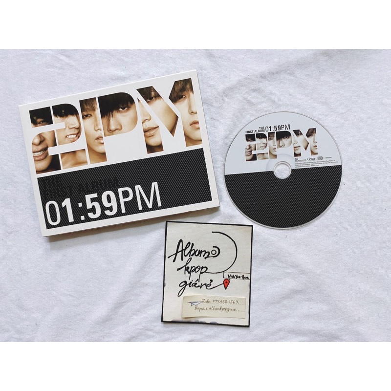 2PM 1st Album 01:59 Pm đã khui seal, gồm Cd và photobook như hình.