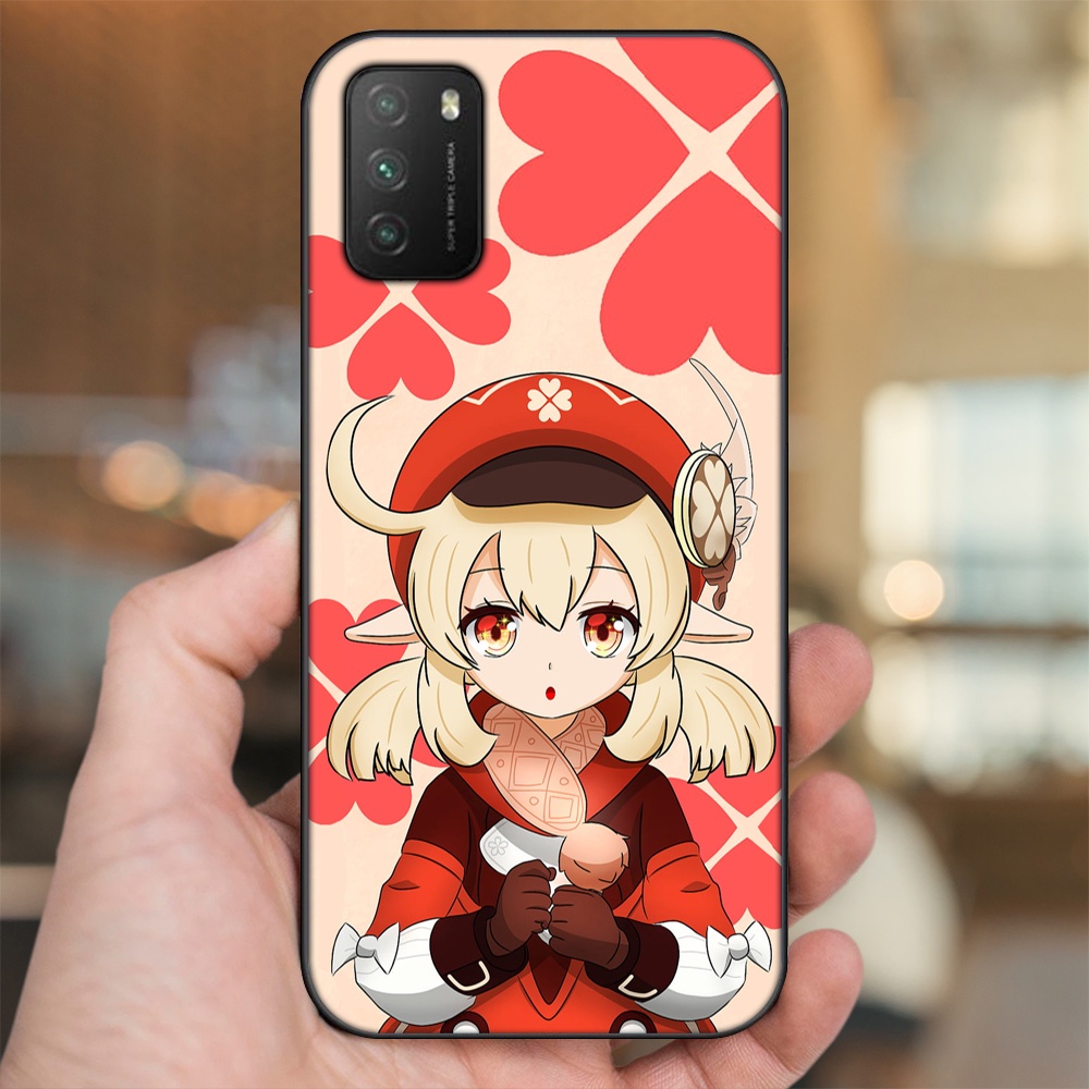 Ốp lưng Xiaomi Poco M3 viền đen in hình Klee Genshin Impact