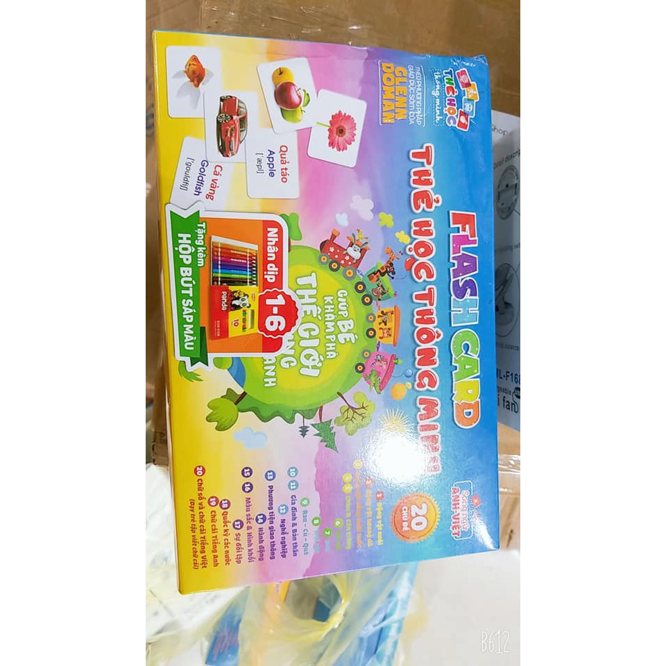 Bộ thẻ học thông minh 16 chủ đề tiếng anh tiếng việt cho bé