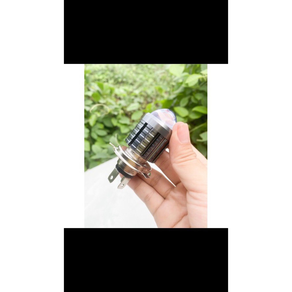 Đèn led H4 gắn xe máy - xe hơi -ánh sáng cos vàng pha trắng