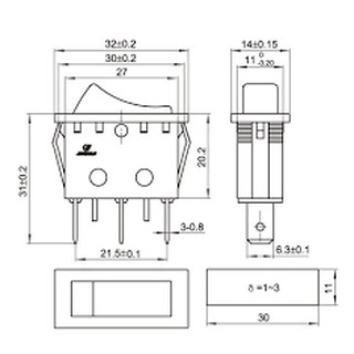 Công tắc ổ điện KCD3-102 -15A 250V có đèn