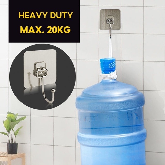 Móc treo vật dụng dán tường chịu trọng lực nặng tiện lợi cho nhà bếp / nhà tắm