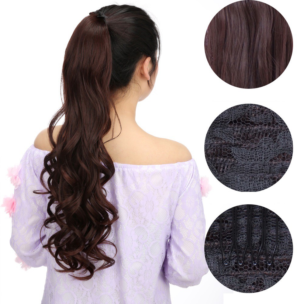Tóc giả nữ cột xoăn 60cm 😍FREESHIP😍 Tóc cột xoăn 60cm C149