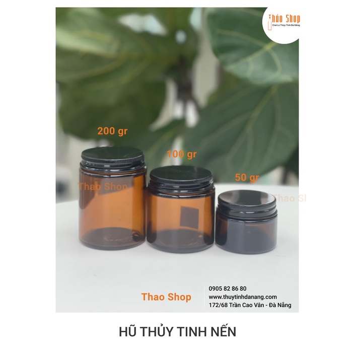 {BÁN SỈ} CỐC HŨ THỦY TINH ĐỰNG NẾN THƠM 200ML