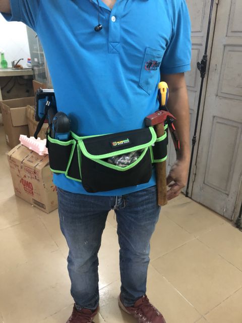 Đai kỹ thuật hông tiện lợi, đeo khoan,kìm búa, có ngăn đựng vít, siêu bền, tiện lợi | BigBuy360 - bigbuy360.vn