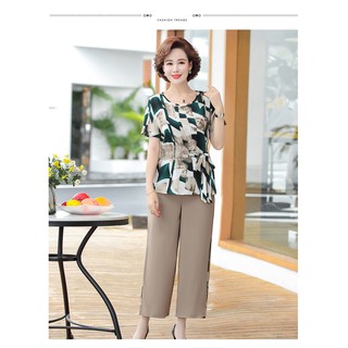 Bộ đồ nữ trung niên mùa hè cho mẹ