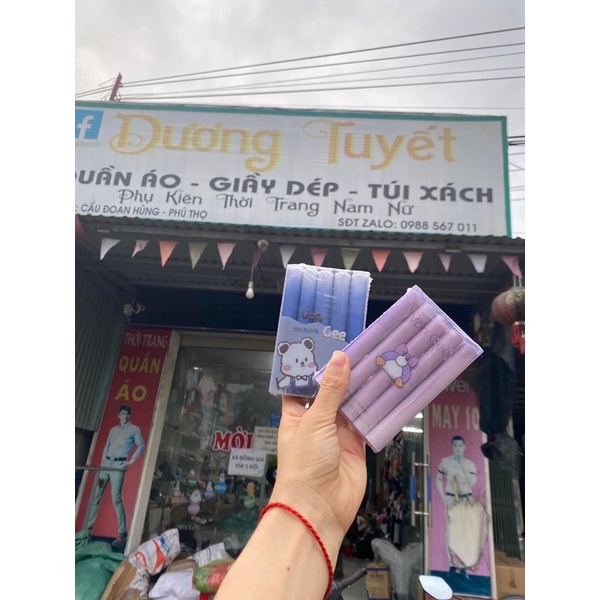 Set 5 thỏi Son xanh Vogee họa tiết đáng yêu hàng nội địa