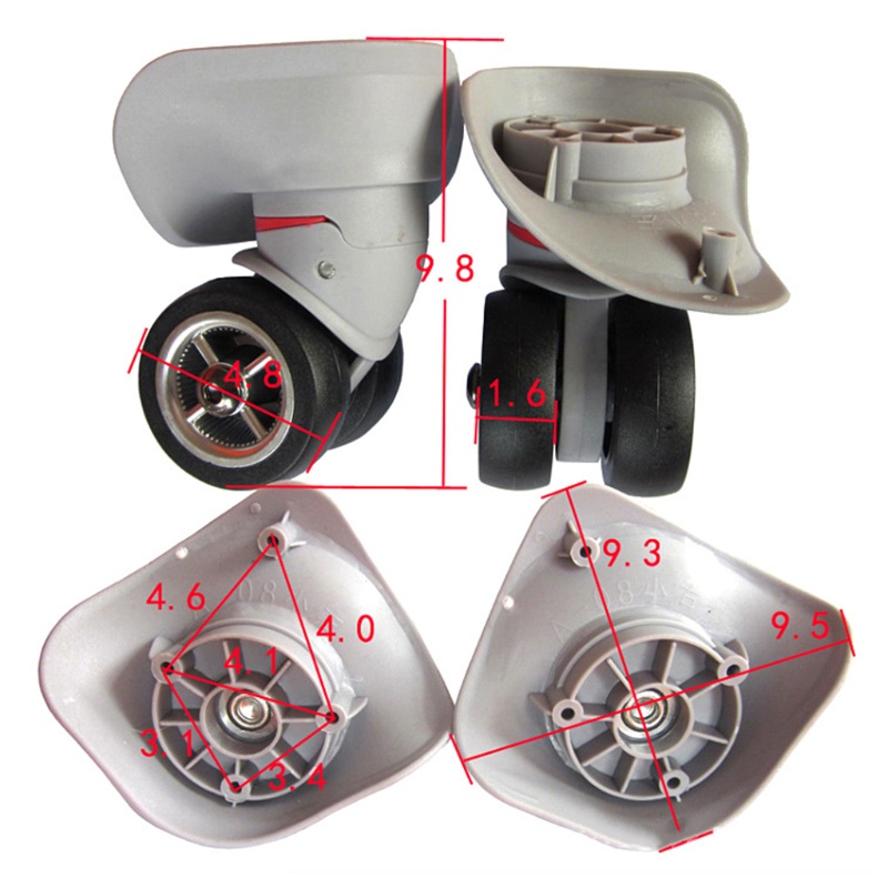 Set 2 Bánh Xe Cao Su Có Thể Xoay 360 Độ Thay Thế Cho Vali Hành Lý Ốp