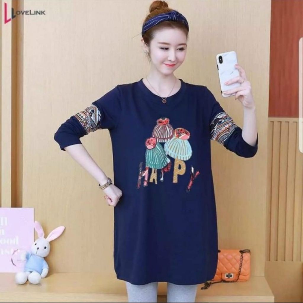 Áo bầu thời trang thiết kế dài tay M195 chất cotton cao cấp freesize từ 45 đến 70kg