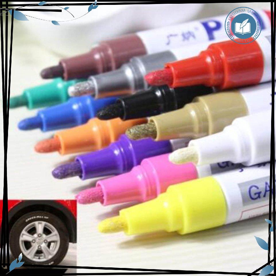 Bút sơn đánh dấu vĩnh cửu tiện dụng màu sắc tùy chọn dùng để vẽ graffiti lên lốp cao su/đồ kim loại