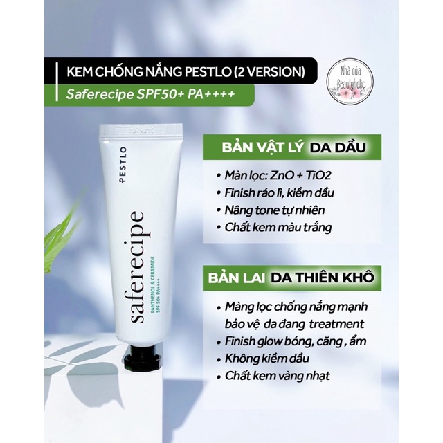 Kem chống nắng Pestlo SafeRecipe Sun Essence