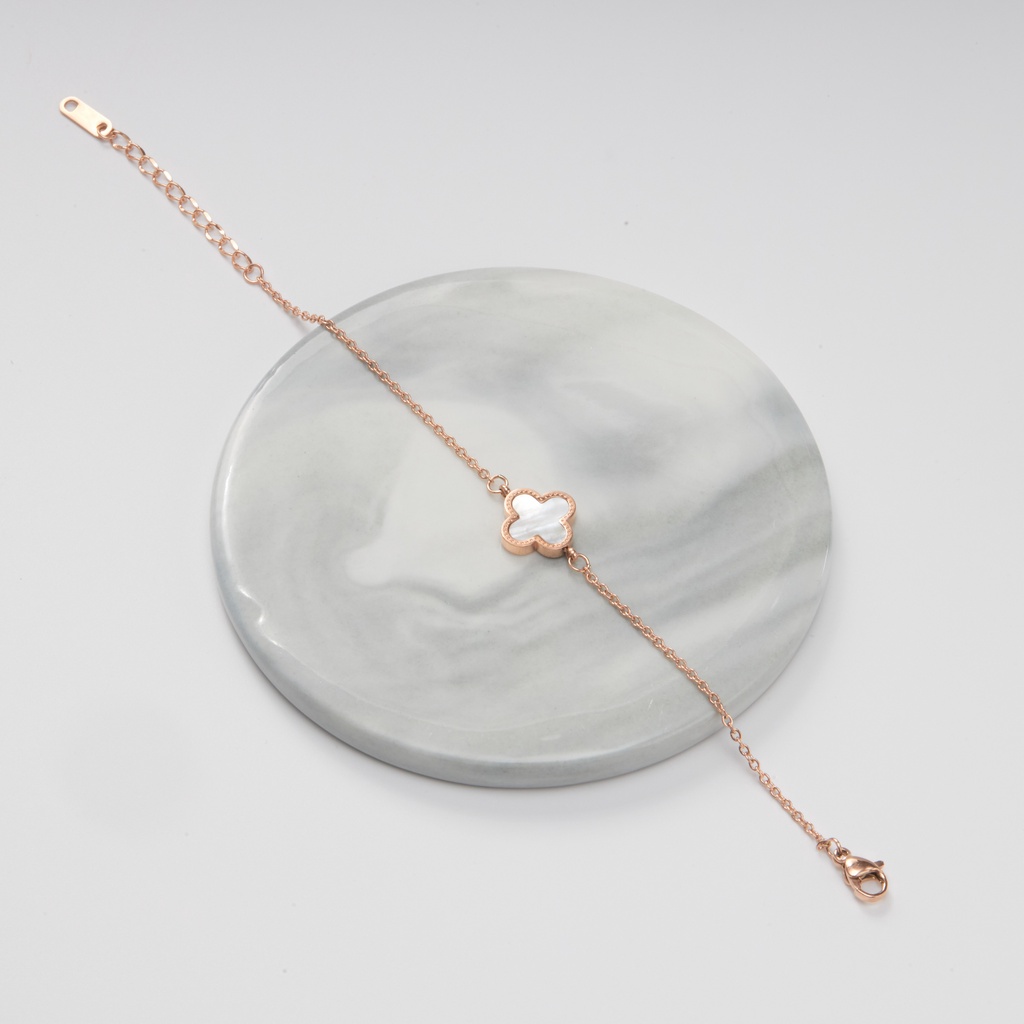 Vòng tay nữ CDE Clover Double Sided Bracelet Rose Gold CDE2023RG