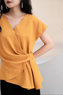 Áo cúc bọc khuy eo