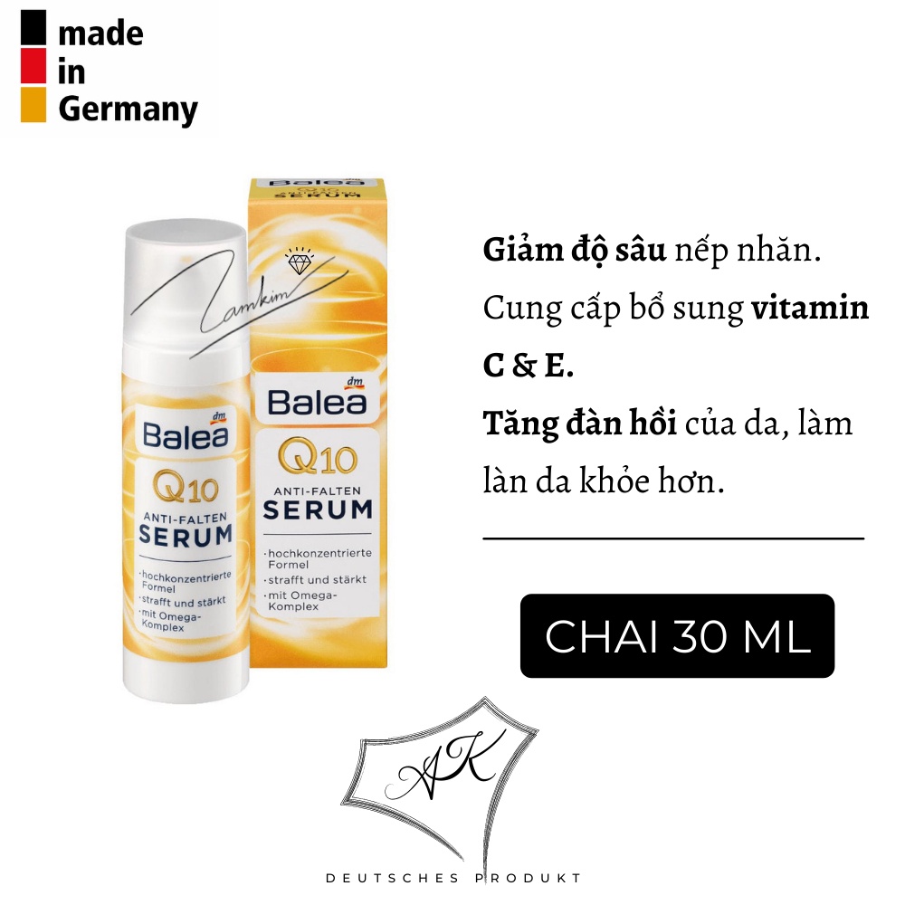 [ Hàng Đức ] Serum trắng da chống lão hóa, ngừa nếp nhăn nội địa Đức - Balea